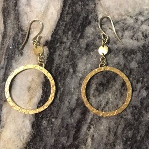 Coach gold signature earrings